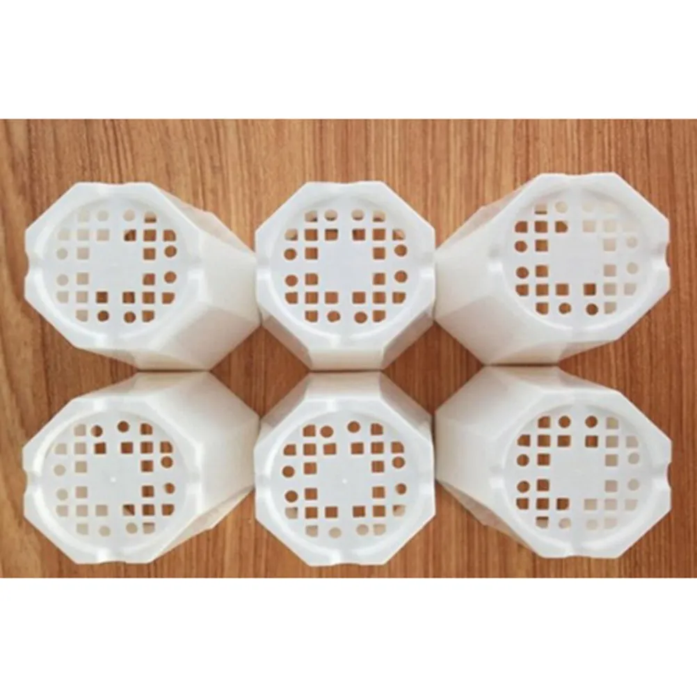 10Pcs Small Octagonal Flower Pot Lightweight Plastic Imitation Ceramic Multi-Hole Ventilation for Plants and Home