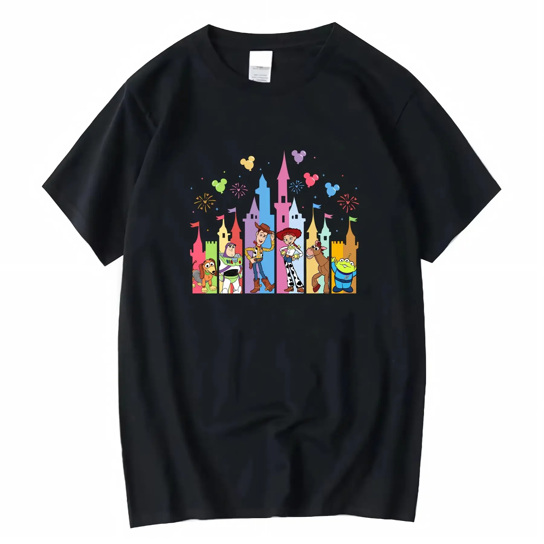 

Toy Story Characters 100 Cotton Crew Neck T shirt Suitable for All Seasons Ages vintage Washed designer clothes homme graphic