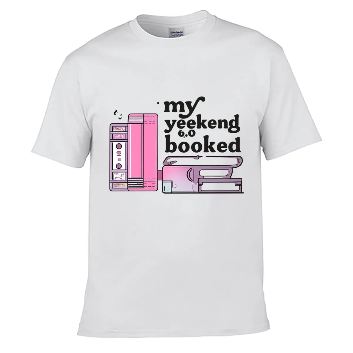 My Weekend Six Point Zero Booked Books Sewing Machine short-sleeved T-shirt Streetwear Top