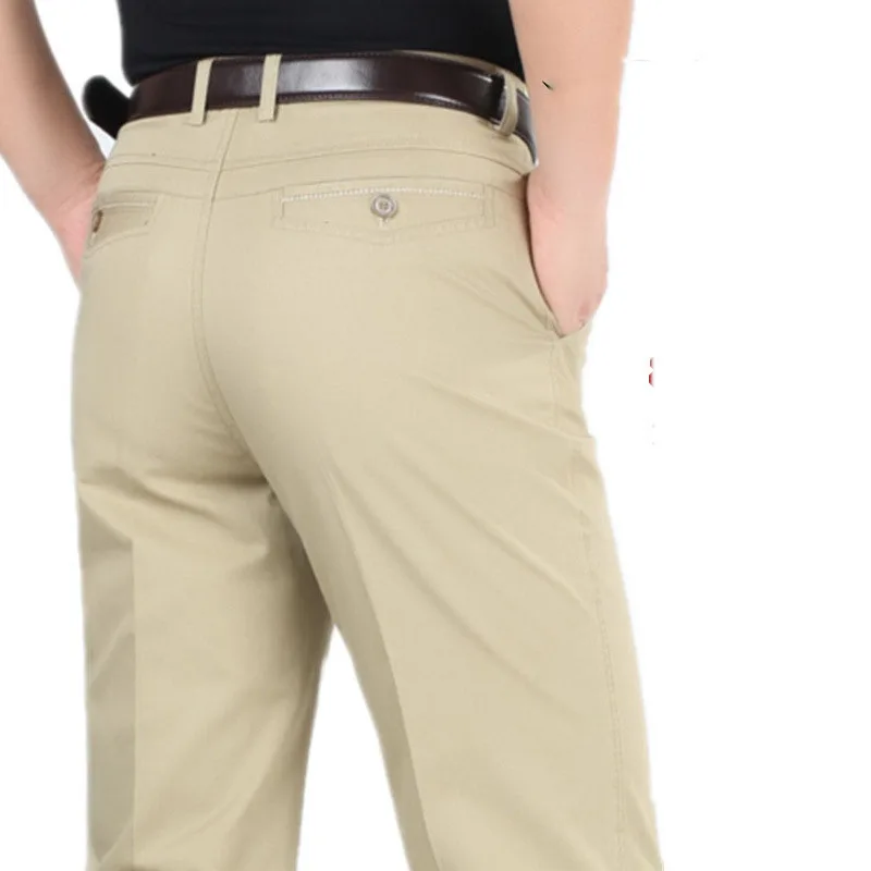 MRMT-Pantalones informales para hombre de mediana edad, pantalón holgado y fino de cintura alta, novedad de 2024