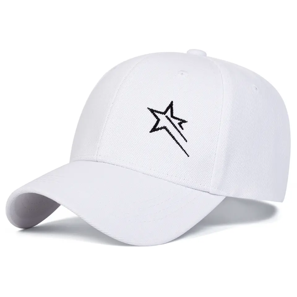 Unisex Five-pointed Star Embroidery Baseball Caps Spring and Autumn Outdoor Adjustable Casual Hats Hip Hop Hat Sunscreen Hat - 3