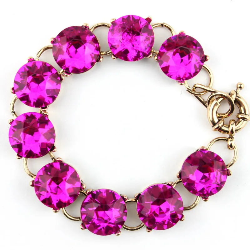 Classic Glass Crystal Gemstone Dot Bracelet Women Fashion Jewelry Gifts