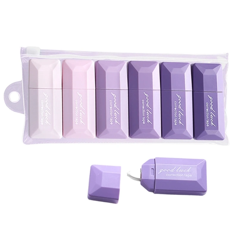 6 unids/set cinta correctora blanca cinta correctora gradiente para oficina escolar