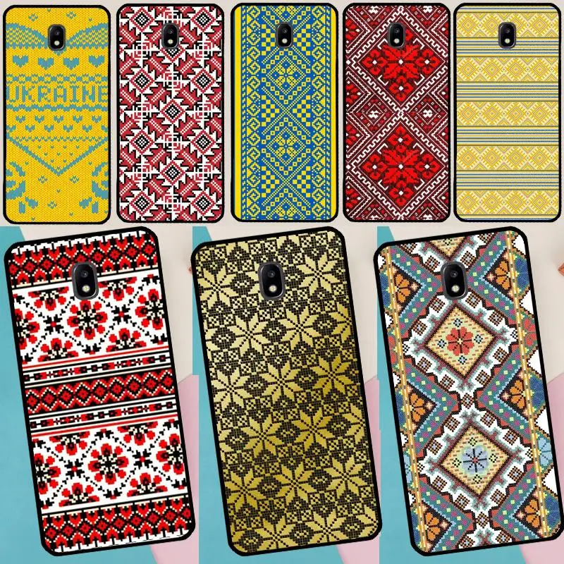 Ukrainian Embroidery Pattern Phone Case For Samsung A3 A5 2016 J3 J5 J7 2017 J8 A6 A8 J4 J6 Plus A9 2018 Cover Coque