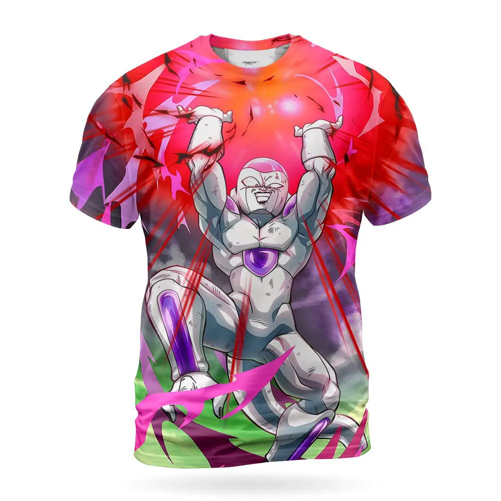 Summer New Men's Anime Dragon Ball Z Bucchigiri 3D Printing Role Play Women's and Children's Street T-shirts Unisex Large Top