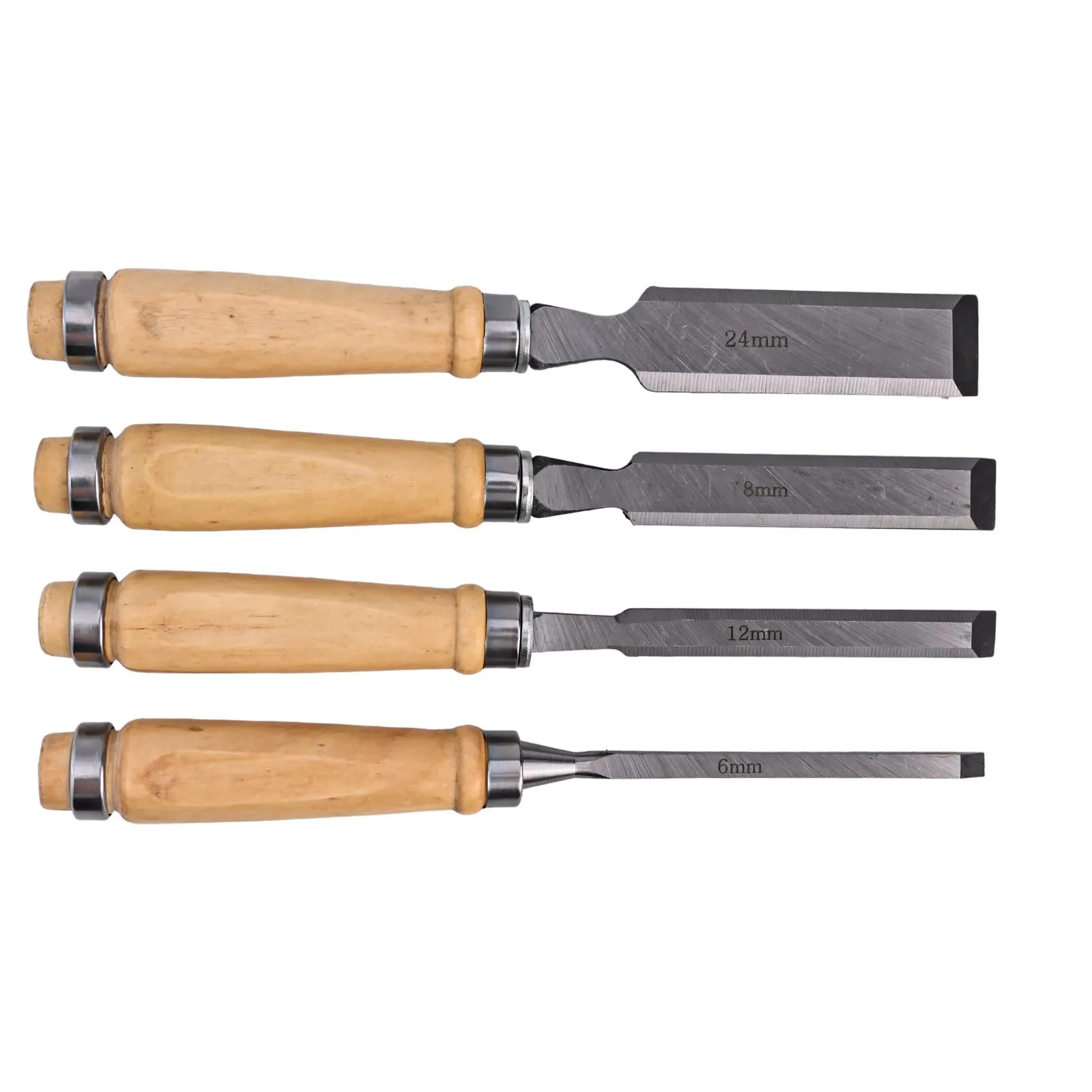 Chisel Set For Wood Carving Chisel Set Suitable For Softwood Chrome-plated Ferrules Fine Finish High-hard Steel Blades