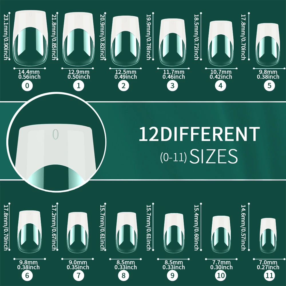 Nailpop 120 Stück Acrylnägel, gefälschte Kapsel, kurzer Mandelsarg, quadratisch, künstliche Nagelverlängerung, weiche Gel-Spitzen, Zubehör, Werkzeuge – Detail 16