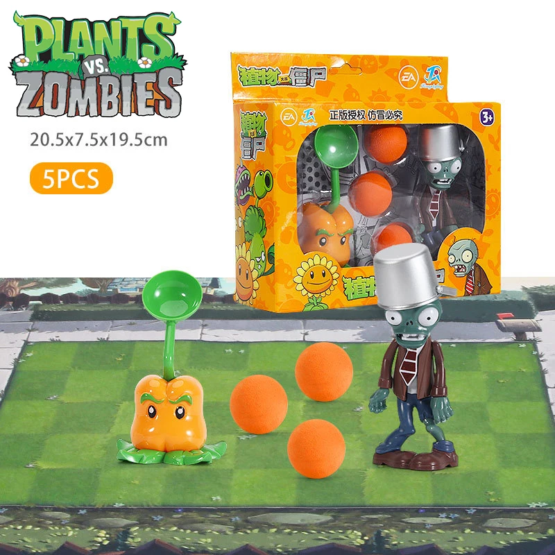 Nuevas plantas vs. Zombies Peashooter Chomper Winter Melon Conehead Zombie juguete set 6 estilos figuras de juego modelo de plástico duro regalo para niño