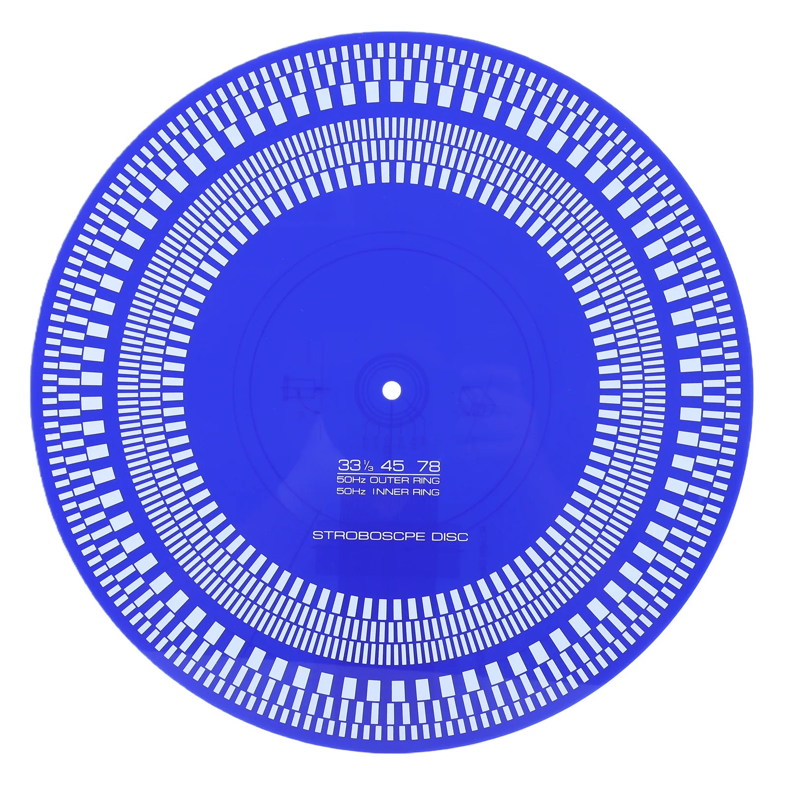 Disco estroboscópico para tocadiscos de 11.81 pulgadas x 3 mm, placa de calibración de doble cara para tocadiscos LP, 33/45/78 RPM, para probar la velocidad del reproductor de discos