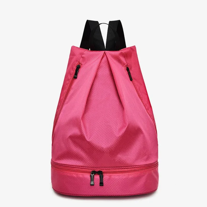 Waterproof Swimming Backpack Bag Wet And Dry Separation Bag Women Gym Bags With Shoe Compartment Large Travel Sports Beach Bag