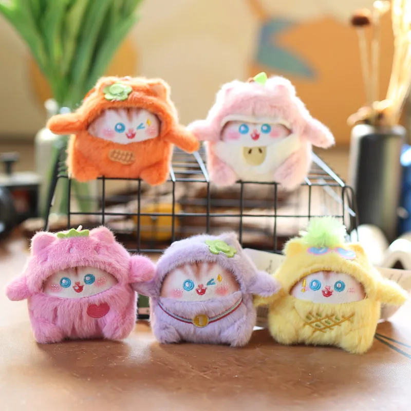 

Net hot cute squeaky kitten pendant plush toy doll lucky colorful bag pendant pretty keychain fashione toy couple birthday gift