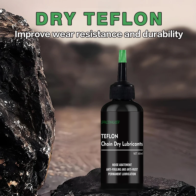 Bicycle dry chain oil - 60 ml, high-performance lubricant, dust-proof, not easy to get dirty, portable, reduces chain noise