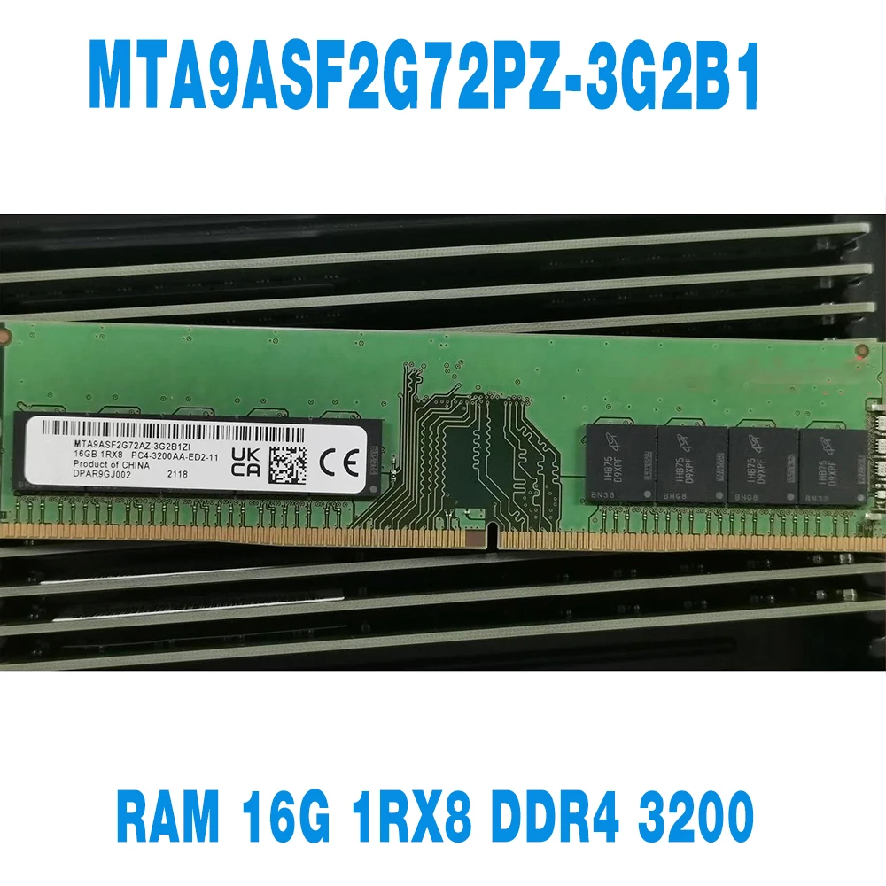 

1 шт. для MT RAM 16G 16 ГБ 1RX8 DDR4 3200 PC4-3200AA-R REG серверная память быстрая доставка Высокое качество MTA9ASF2G72PZ-3G2B1