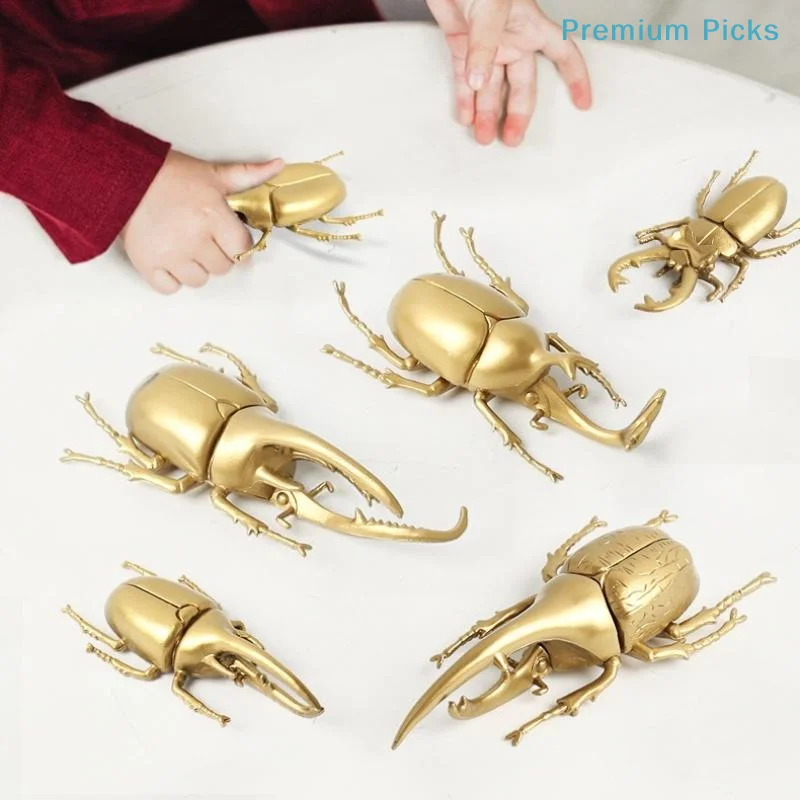 portablePVC Beetle Ornaments Creative Fairy Insect Hand-played House Table Gift