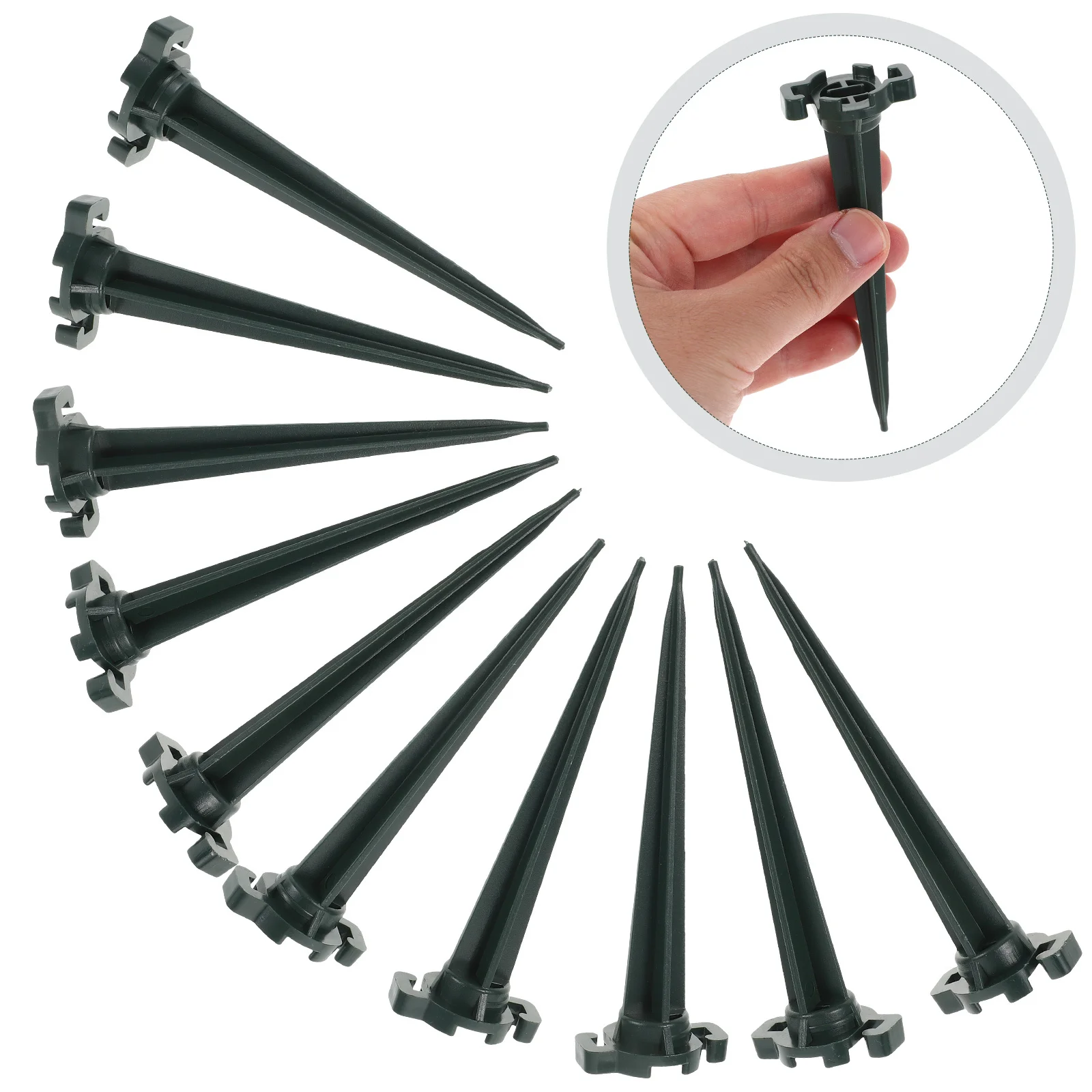 

50Pcs Garden Light Stakes Plastic Ground Lawn Landscape Supports Pathway Lighting Yard Outdoor Decorative Holders