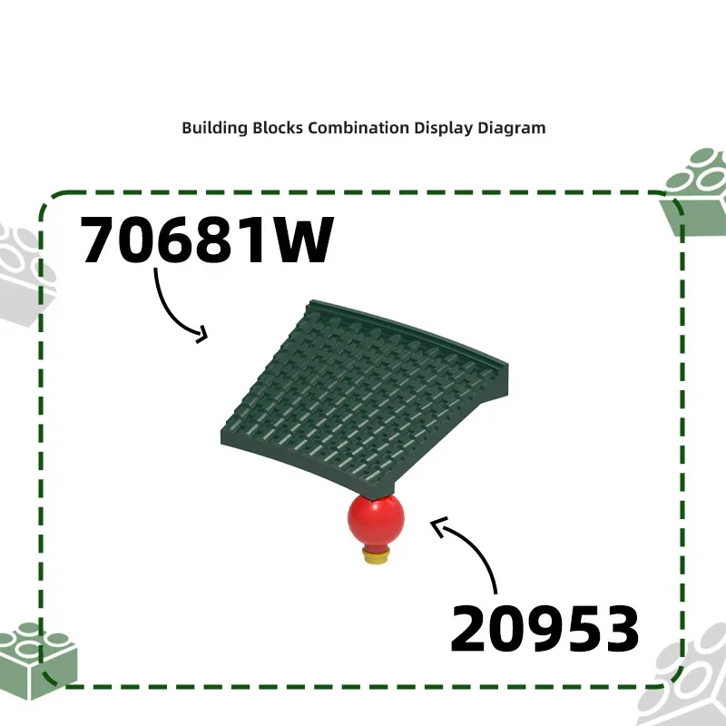 MOC 10PCS Parete 70681W 75x50 Kit di blocchi di costruzione ad arco grande All'interno della casa Parte del tetto Mattoni Particelle Giocattoli fai da te Regalo di compleanno per bambini