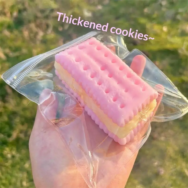 Slow Rebound Biscuit  Toy Ultra Soft Texture Elastic Pinch Feel Stress Relief Squeeze Toy Funny Entertainment 1PC