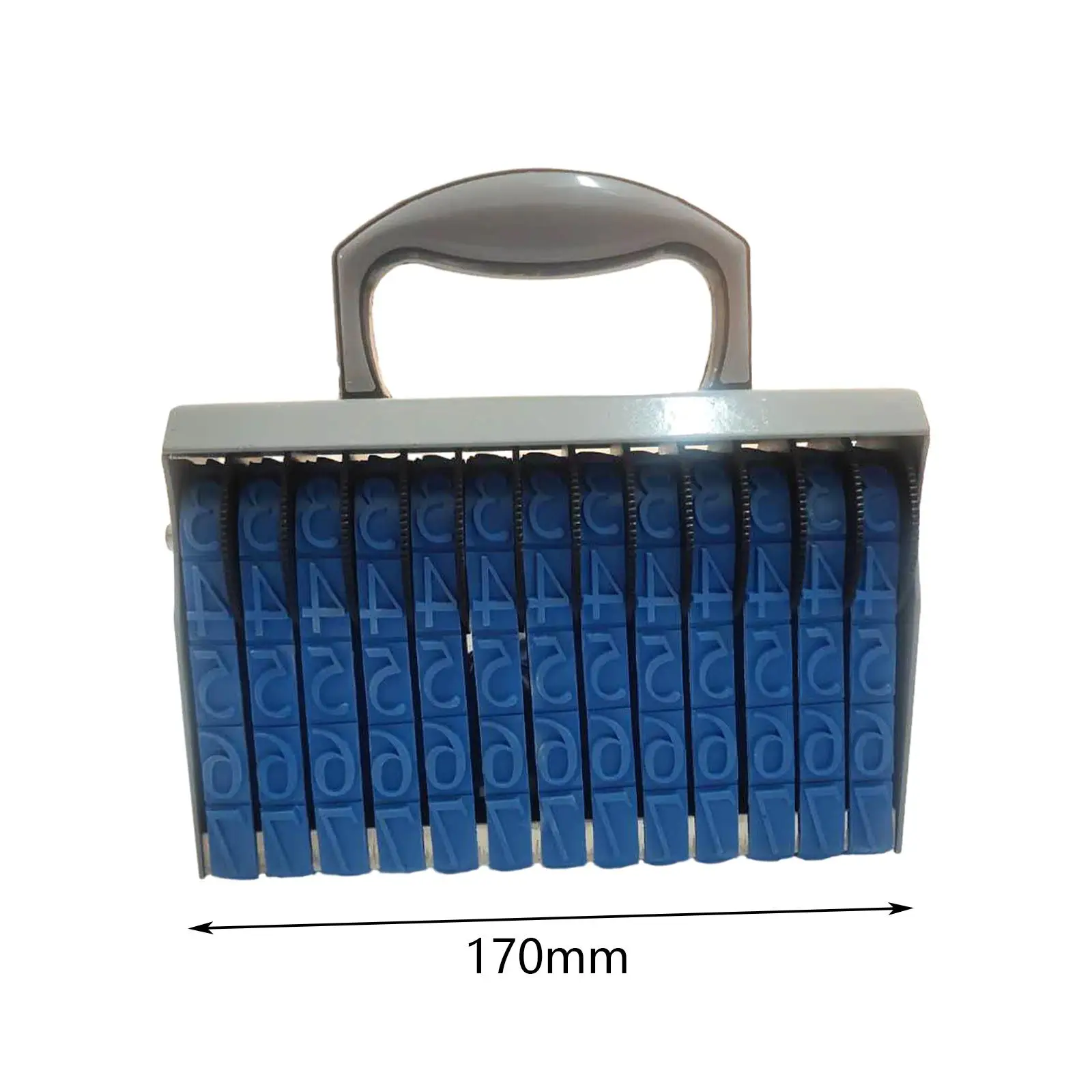 ختم رقم مطاطي مكون من 13 رقمًا، ختم ختم رقم العجلة المتدحرجة لوقت التقويم #6