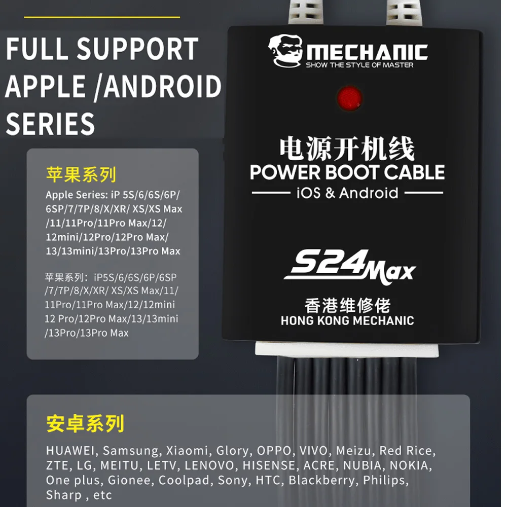 Mechaniker s24 max Handy Boot Line Netz kabel Netzteil Test kabel für iPhone 5s-14 Pro Max Android-Handys
