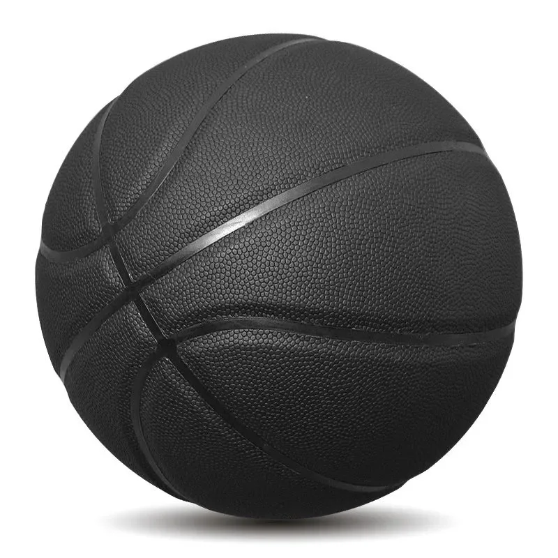 

High Quality Custom Logo Size 7 PU Material Personalized Training Black Basketball Ball