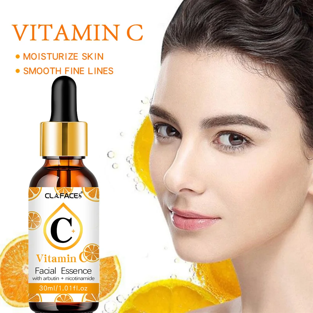 L'essence de vitamine C élimine les taches foncées, blanchit, hydrate, résiste au vieillissement, les rides et raffermit les cosmétiques de soins de la peau 30 ml