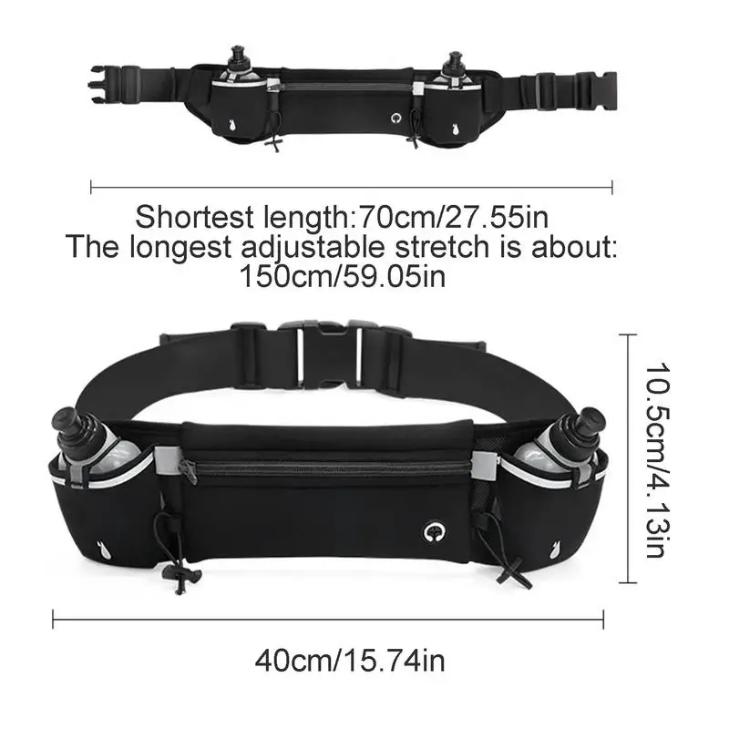 男性と女性のための大容量ファニーパック,ランニングバッグ,ウォーターボトル,ランニングバッグ,カジュアルベルト