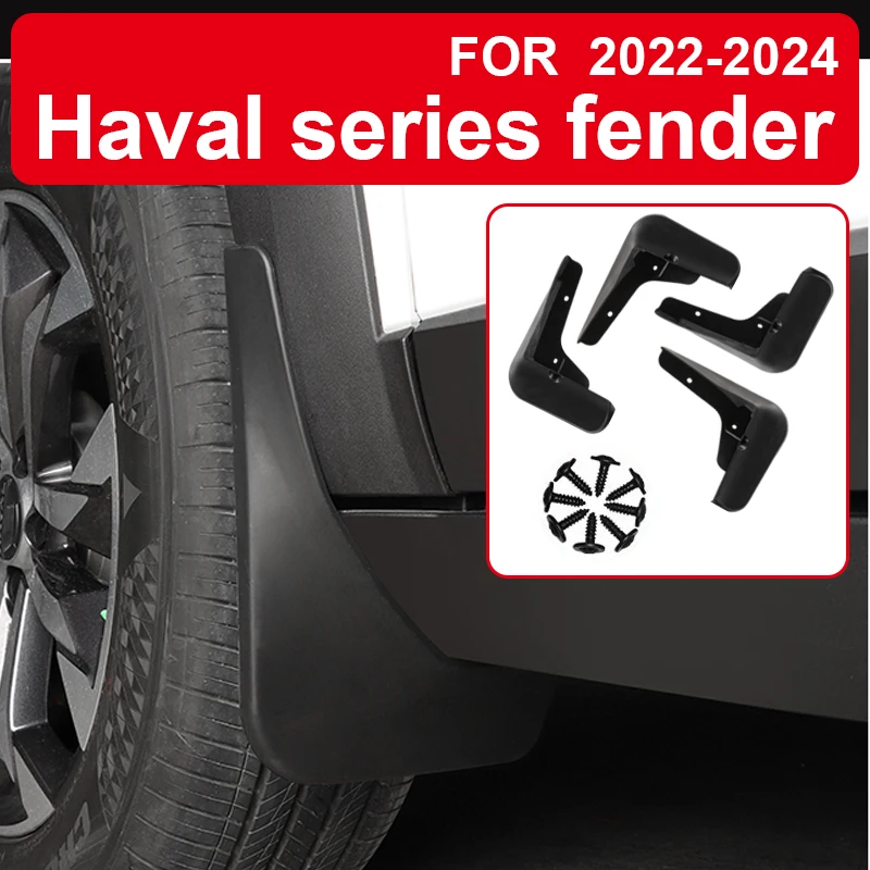 Soft Mud For 2022-2024 Haval H6 Jolion Accessories TPE Mudguards Original Design Fender Anti-Snow Anti-Sand Guard Protector