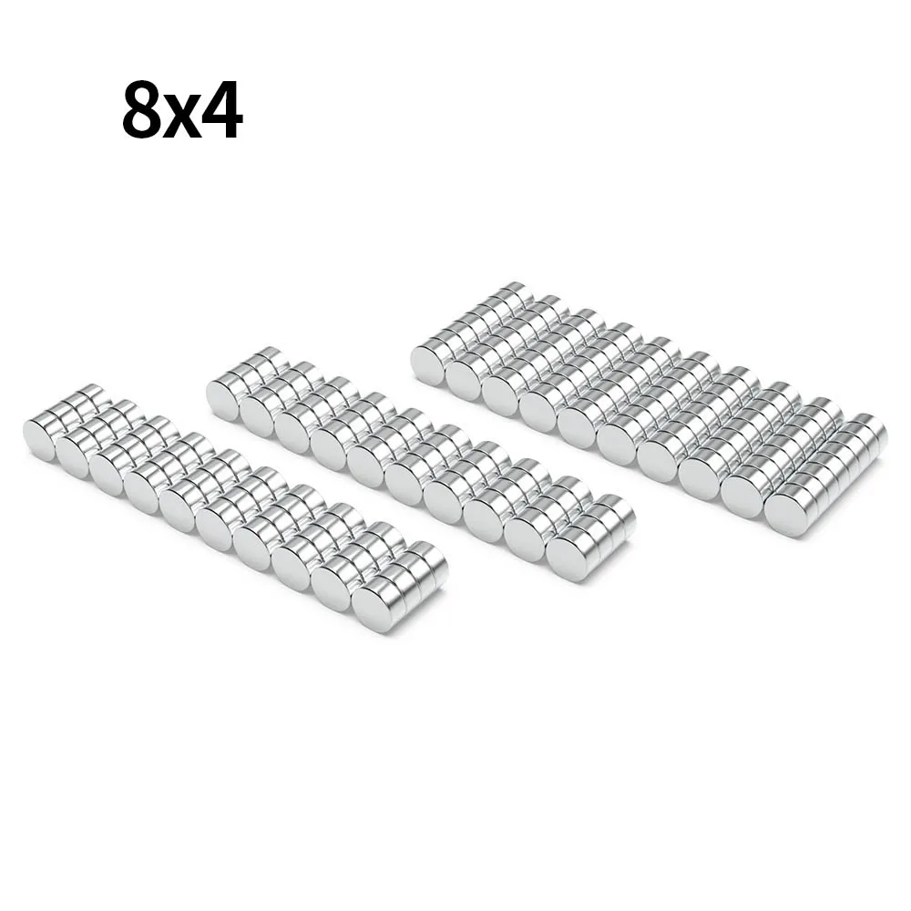 

8x4mm N35 Super Strong Neodymium Magnet Round NdfeB Powerful Permanent Magnetic imanes Refrigerator Magnets 8*4