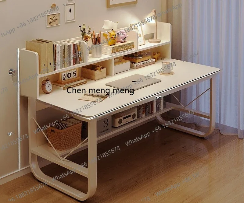 cc182 컴퓨터 책상 데스크탑 가정용 책장 일체형 학생 침실 학습용 책상 의자 세트 심플 오피스 책상