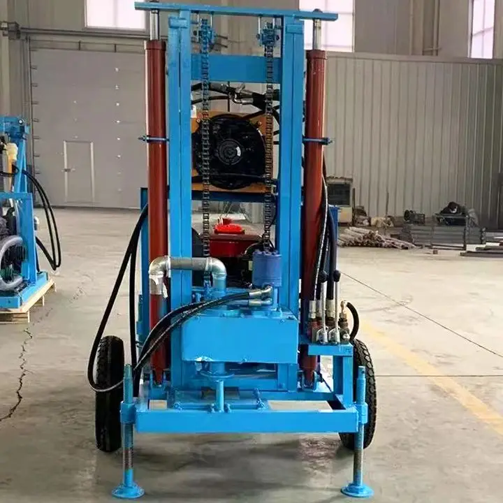 

Передвижная дизельная буровая установка для водозаборных скважин, малогабаритная, портативная, 22-сильная, гидравлическая, для домашнего использования.