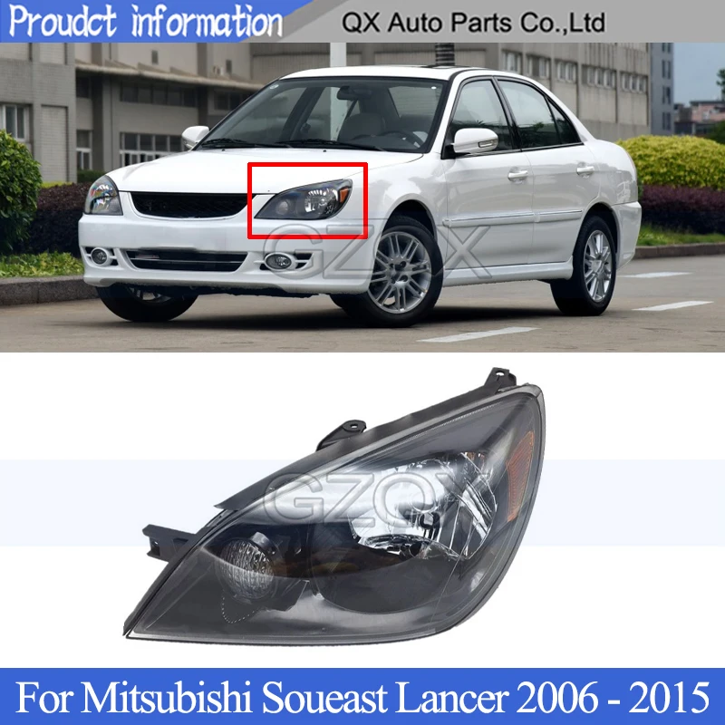 

CAPQX Front bumper head light lamp For Mitsubishi Soueast Lancer 2006 - 2015 head lamp light headlamp Front bumper headlight