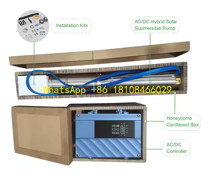 High Efficiency 110V DC Solar Water Pump 4\"/6\" Stainless Steel Impeller High Pressure Submersible Pump Solar