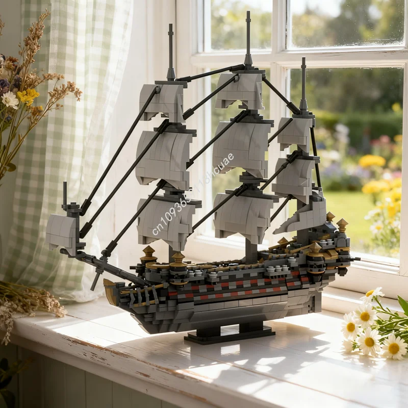 

1288pcs MOC Silent Mary Sailed Version Disneieny Model Building Blocks Toy Architecture DIY Brick Kids Christmas Gift Birthday