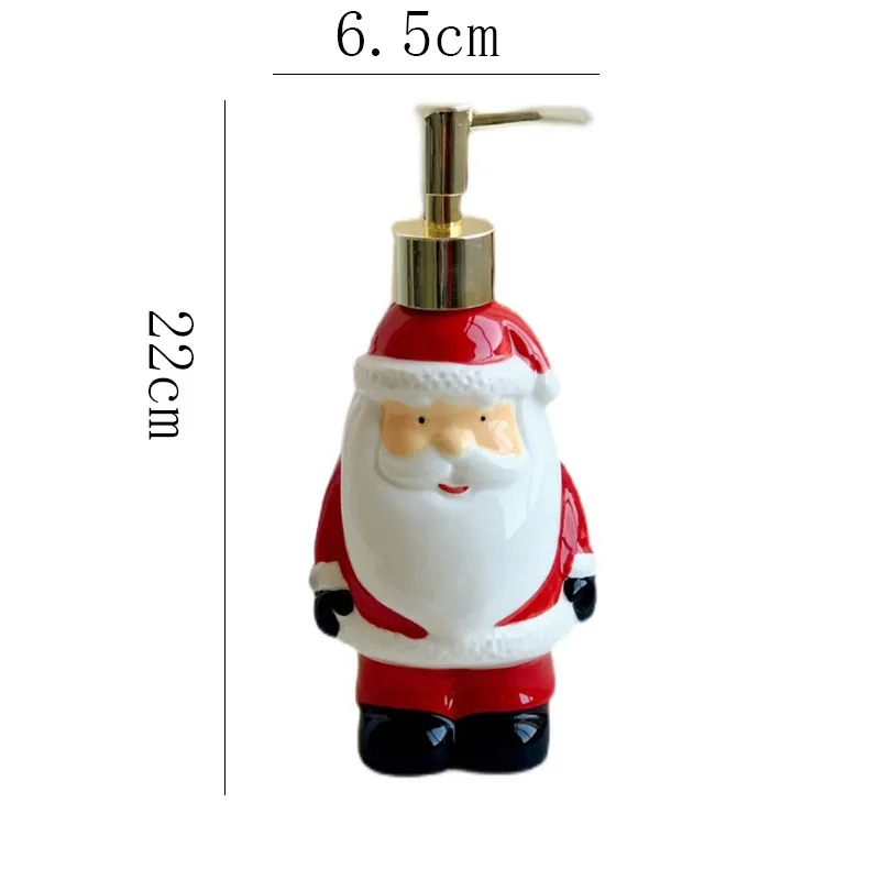 Santa Claus Ceramic Lotion Bottle Snowman Penguin Soap Liquid Container Home Hand Sanitizer Makeup Remover Water Storage Bottle