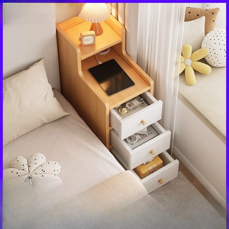 

Stable Bedside table, bedroom narrow slit with pumping storage, locker, crevice rack, bedside cabinet