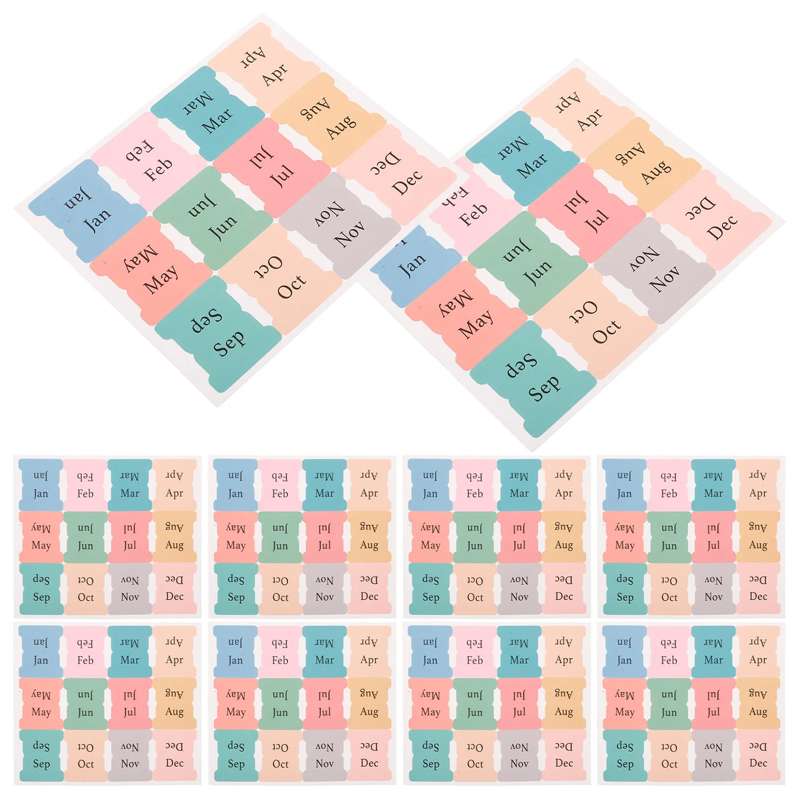 10Sheets Colored Index Tabs Sticky Book Page Markers Portable Small Self-Adhesive Tabs for Office School Page Markers