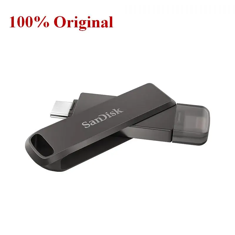 

SanDisk OTG iXpand Flash Drive Luxe iX70 Pendrive Type-C & Lightning USB 64GB 128GB 256GMetal Memory Stick for iPhone Mac Laptop