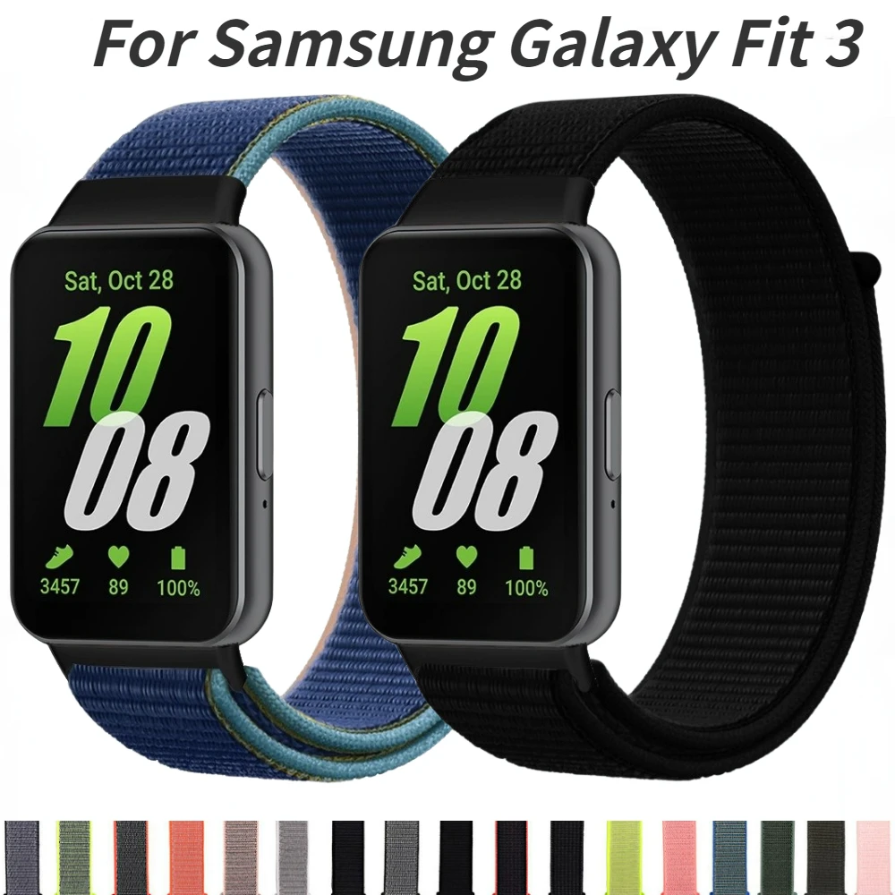 

Nylon Strap for Samsung Galaxy Fit 3 Woven breathable replaceable wristband for Samsung Galaxy Fit 3 Smart Watch Bracelet Belt