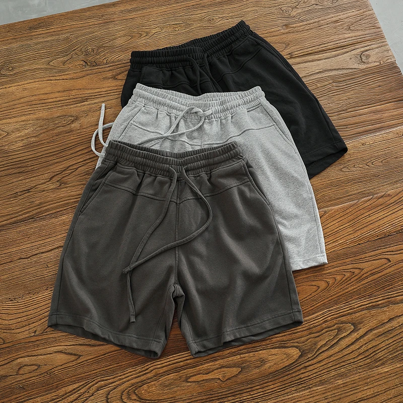 

Summer Leisure Knitted Loop ort Sweatpants Men's Spor Casual Mid-Waist Loose Fit Youthful Daily Wear Straight Leg Pants