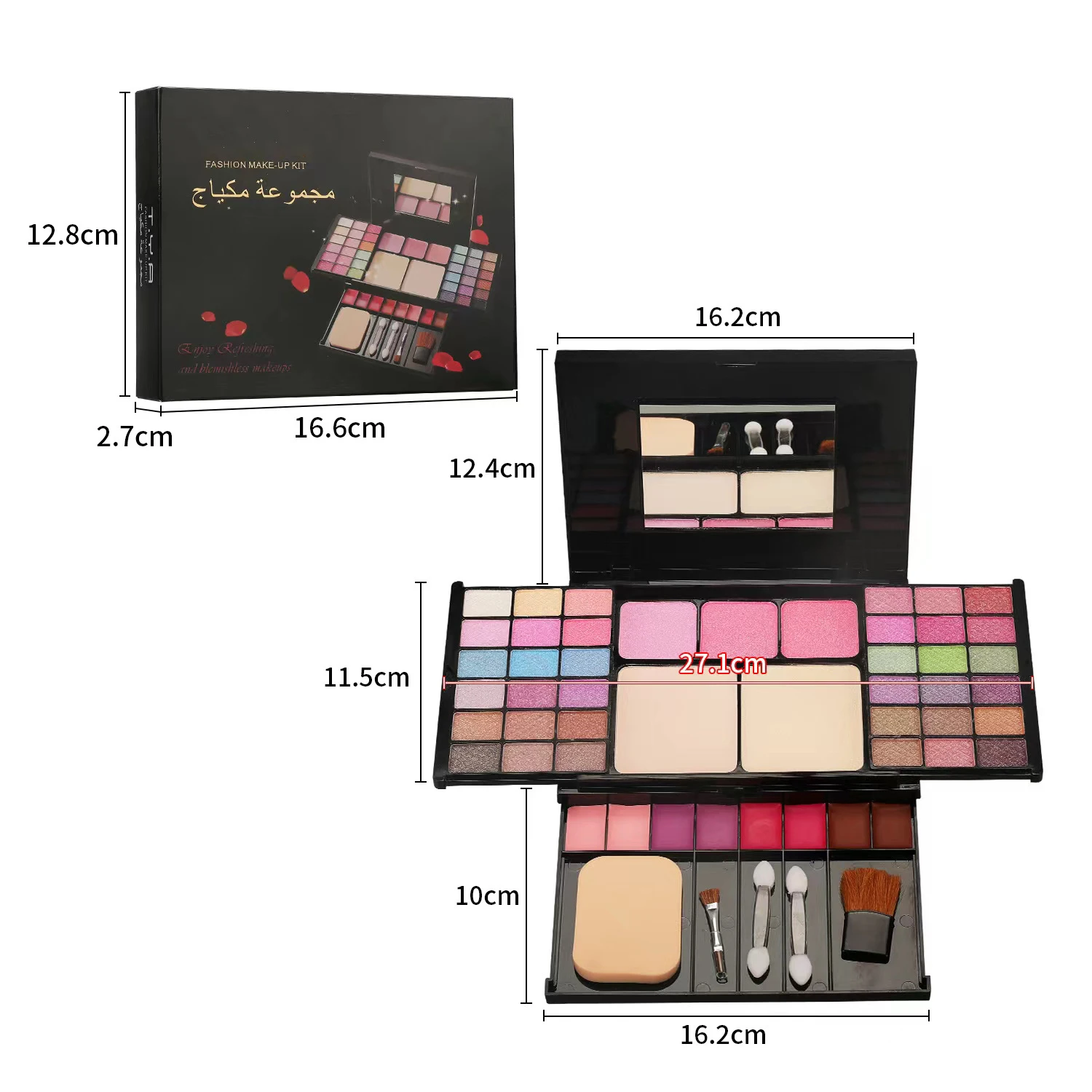 Frauen Make-up-Palette Set Lidschatten Lip gloss erröten Make-up Pinsel Set Make-up-Palette Mädchen Anfänger multifunktion ale Kosmetik