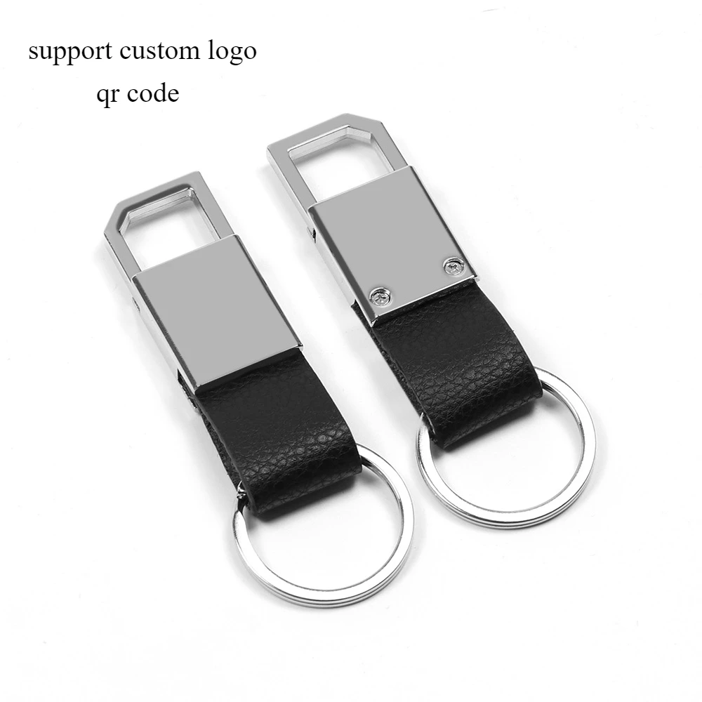 30 قطعة سلسلة المفاتيح المعدنية الشخصية النقش شعار النص الخصر معلقة حامل مفتاح السيارة رمز الاستجابة السريعة المخصص للترويج هدية