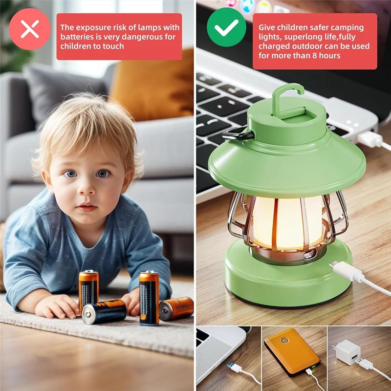 ABKL-Gear Lamp For Kids Set Toddler Flashlight Convenient LED Light Rechargeable Battery Operated Portable Night Light
