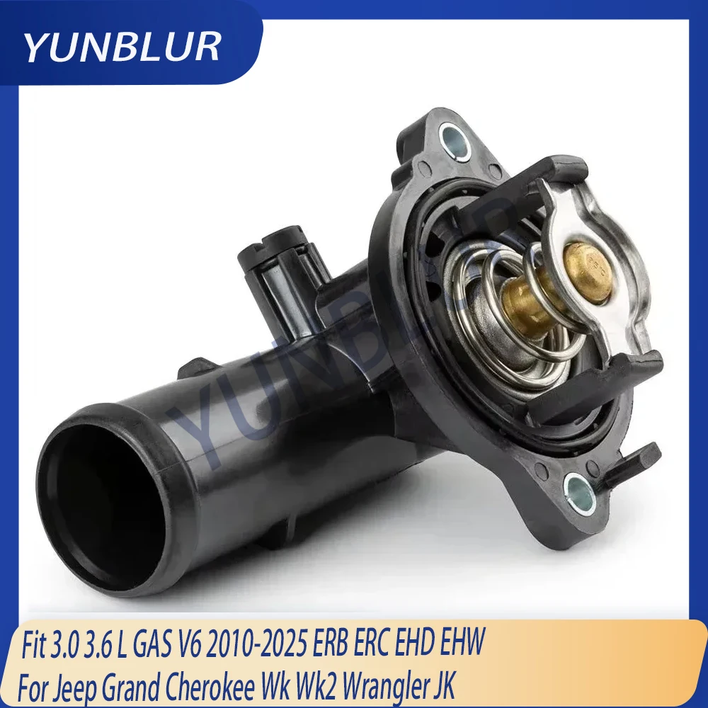 ERB ERC EHD EHW Engine Part Coolant Thermostat Fit 3.0 3.6 L GAS V6 2010-2025 For Jeep Grand Cherokee Wk Wk2 Wrangler JK