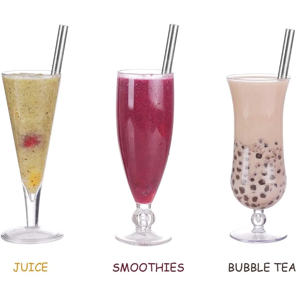 304 Stainless Steel Straw Bar Accessories Tools Metal Reusable Straws Bubble Tea Drinking Straw Reusable Tubes For Drinks