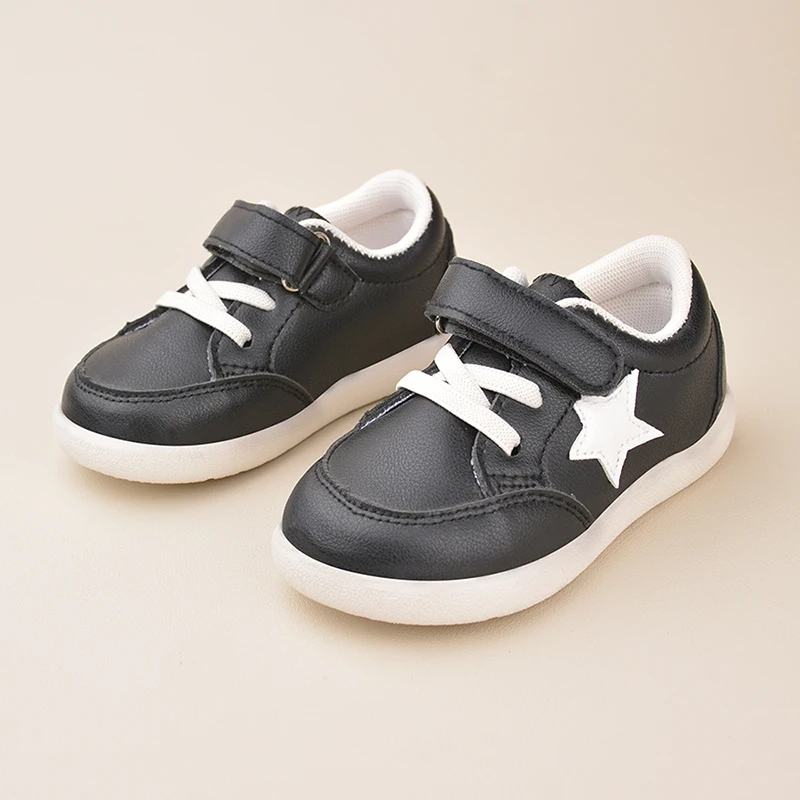 Boys Easy to Run Wear-proof Fashionable Sneakers Girls  Simple Design Adorable Presentable Small Leather Shoes EK9S51 EK9S58