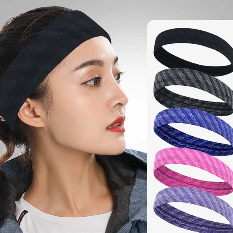 

Летняя спортивная повязка на голову, модная дышащая повязка на голову для йоги, бега, силиконовая противоскользящая повязка для фитнеса, женская повязка на голову