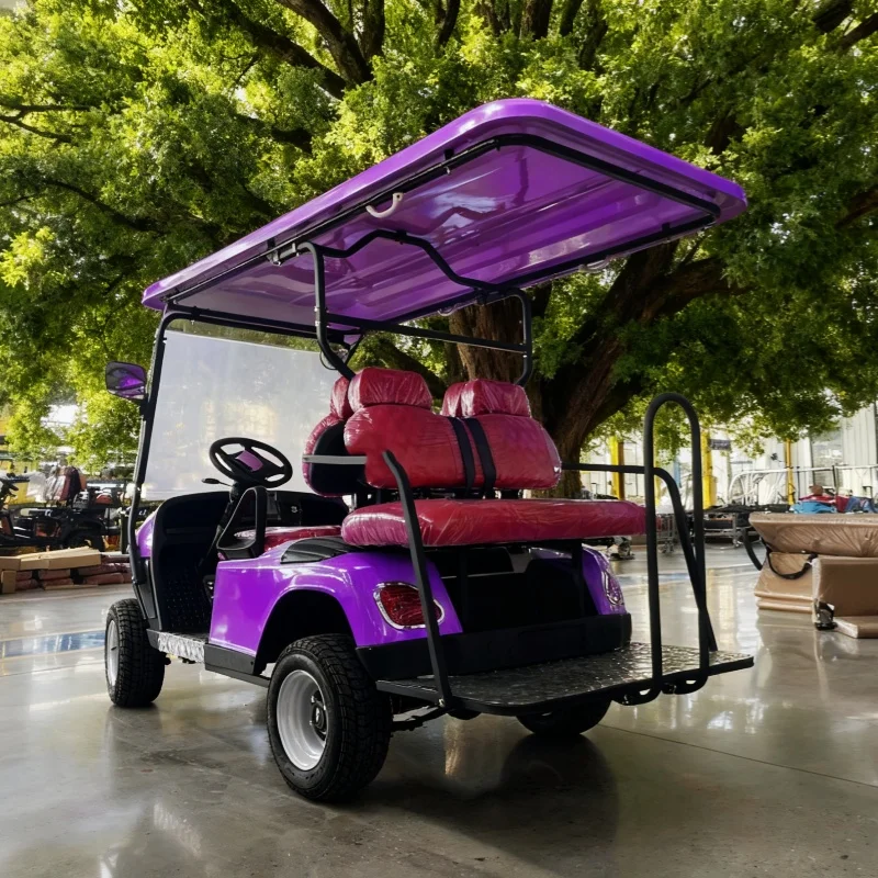 

Доступная 4-местная китайская электрическая тележка для гольфа Club для продажи, 72 В, свинцово-кислотная батарея/литиевая батарея, удобная тележка для гольфа на заказ