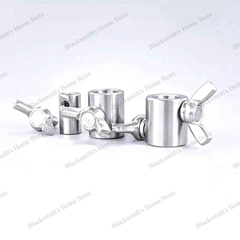 304 Stainless Steel Fixing Clips for Railings and Guardrails, Wire Rope Connectors, Ferrules and Lock Clasps