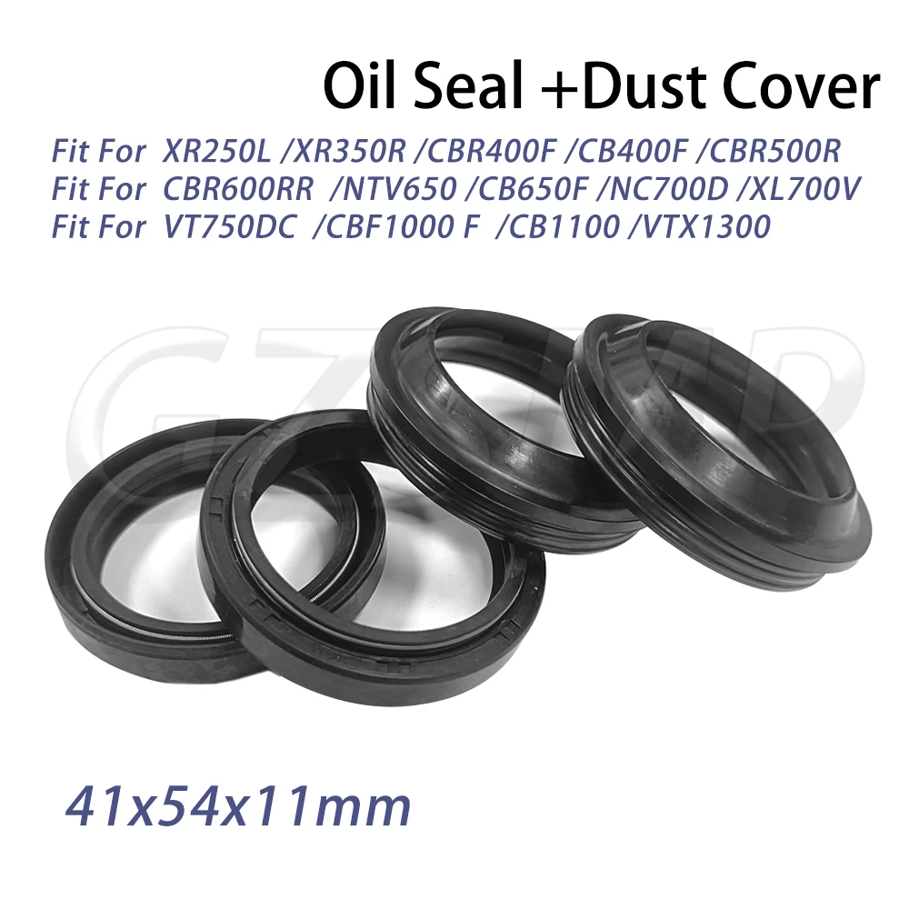 

Motorcycle Front Fork Oil Seal 41x54x11 Dust Seal Fit for HONDA CB-1 CB400 CBR400 CB500 CBR600 VT750 GL1500 CB1100