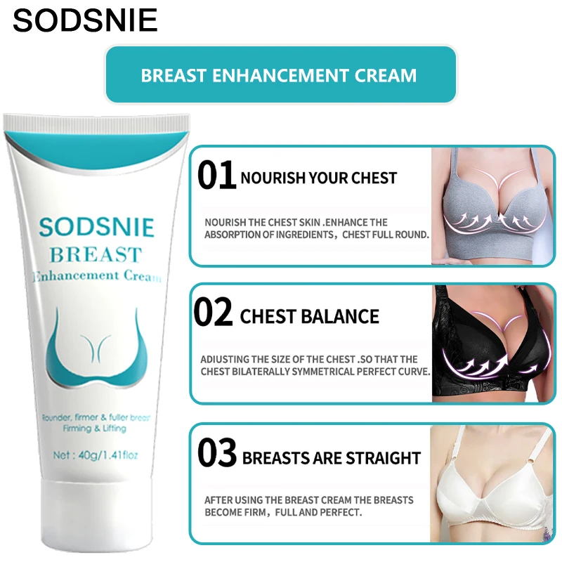 Breast Enlargement Cream Chest Plump Up Growth Enlarging Boobs Bigger Firming Busty Sexy Body Shape Round Curves Nourishing 40g